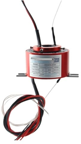 Through Hole Slip Ring Rotating Temperature Control Connector hub Signal Power Supply high Temperature Resistant Rotating Conductive Ring