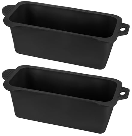 M METERXITY Par de 2 Forros Silicona Copa Grasa, Reutilizable Colector Grasa Accesorios Bandeja Parrilla para 36 28 22 17 Pulgadas Plancha, Bandeja Goteo Duradera [Negro]