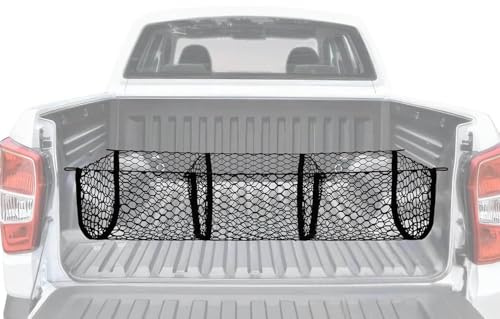 LUYSNDFG Rete da carico per Pickup per Dodge RAM 2500 3500 2003-2024, Organizer per Letto Camion a 3 Tasche, Rete per Bagagli per Pickup Camion Rete per Letto Camion,A 130 * 30
