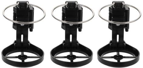PACKOVE ABS Getränkehalter mit Verschleißfestem Flaschenhalter Tragbar und Klappbar Passend für Angelstuhl Zubehör Geeignet für Angler und Outdoor Freunde