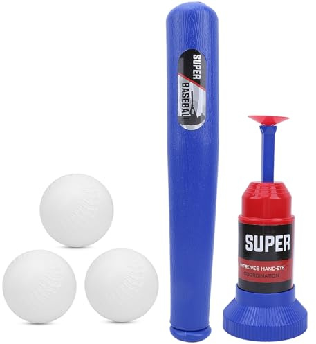 Aolidsive Giocattolo da Baseball, Set di Mazza da Baseball Automatico Leggero per Bambini, Divertimento all'Aria Aperta Facile, Incoraggia l'interazione Genitore-Figlio (777-607)