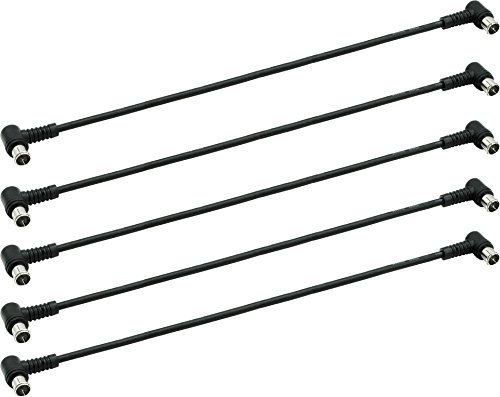 SKT SAK050SET1 Patch-Koaxialkabel F-Winkel-Schnellstecker (5 Stück), 50 cm schwarz