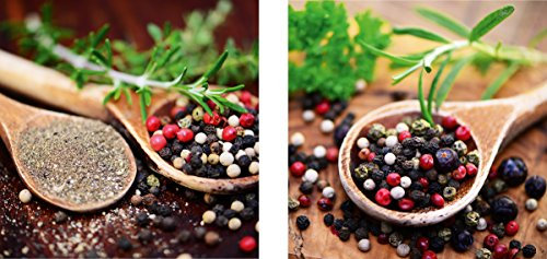 Eurographics Exquisite Pepper Glasbild, Glas, Braun, 40 x 20 x 1.7 cm, 2-Einheiten