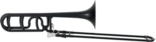 Classic Cantabile MardiBrass ABS Kunststoff Quart-Posaune - Bb/F-Stimmung - Fiberglas-Zug - 850g leicht - Bohrung: 13,9 mm - inkl. Mundstück und Gigbag - matt-schwarz