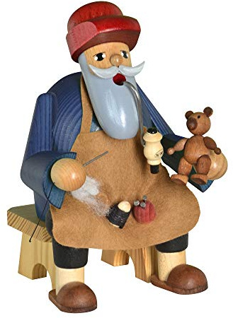 KWO Olbernhau Räuchermann Teddymacher, sitzend