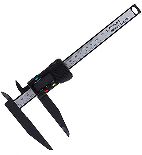 ASHATA Digitaler Messschieber, 150 mm / 300 mm (6 / 12) Messschieber Zoll- und Millimeter-Umrechnungsmessgerät Elektronischer Mikrometer-Messschieber mit großem LCD-Bildschirm(150 mm)
