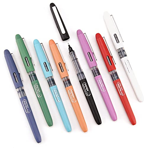 WRITECH Liquid Ink Rollerball, 0.5mm Extra Fine Point, Smooth Writing Quick Dry Roller Pens 8 Assorted Colors for Journaling, Drawing & Sketching (Vintage)