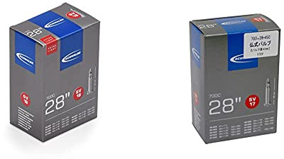 Schwalbe Fahrradschlauch SV18 Extra Light 28/44-622 EK 40 mm, 10428343 & Unisex – Erwachsene Fahrradschlauch SV17 28/47-622/635 EK 40 mm Schlauch, schwarz, 28