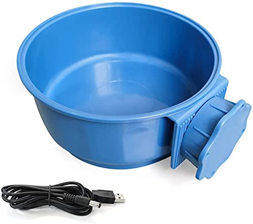 DUBENS Haustier Heizung Schüssel, USB Tragbare Haustierkiste Heizung Wasser Schüssel für Hund, Katze, Vogel, Huhn Indoor Bowl, 600ML