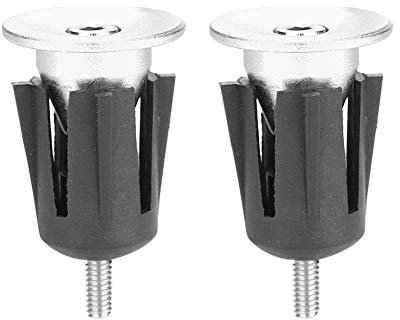 Pilipane Aluminiumlegierung,Lenkerstopfen, Fahrradlenker, Lenkerendstopfen, Teile für die meisten Fahrräder, Straße (1 Paar)(Silber), Lenkerstecker Fahrrad-Lenkerstecker Fahrradgriff Stecker Fahr