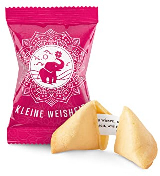 Glückskekse Kleine Weisheiten 15 Stück Glücks Kekse Zitate Konfuzius Sprüche Weisheiten für jeden Tag Fortune Cookies Achtsamkeit Glückskekse pink rosa