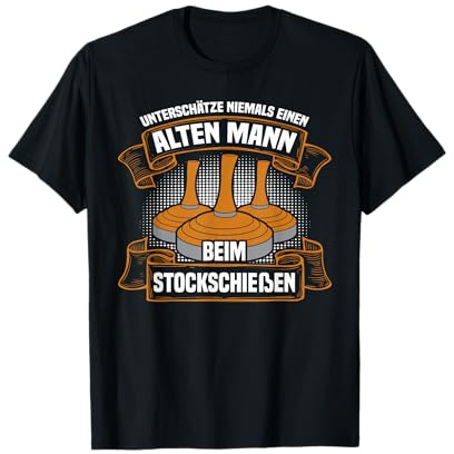 Unterschätze niemals Stockschießen Eisstockschießen T-Shirt