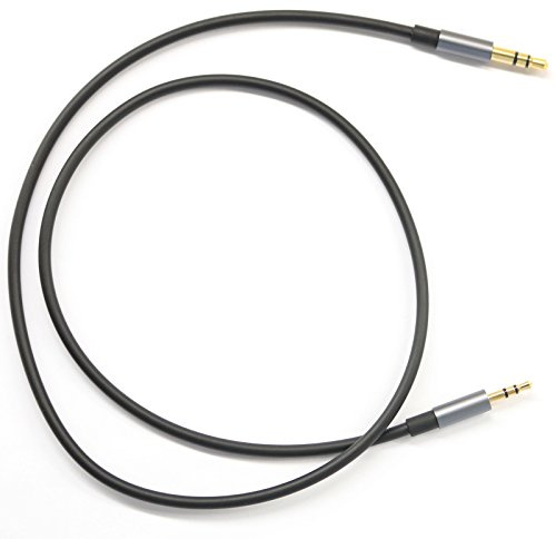ABLET 50cm Vergoldetes 3,5mm auf 2,5mm Autozusatzkabel - Kompatibel Mit Bose und JBL Kopfhörer, Smartphone, Tablet, MP3 Player - Schwarz
