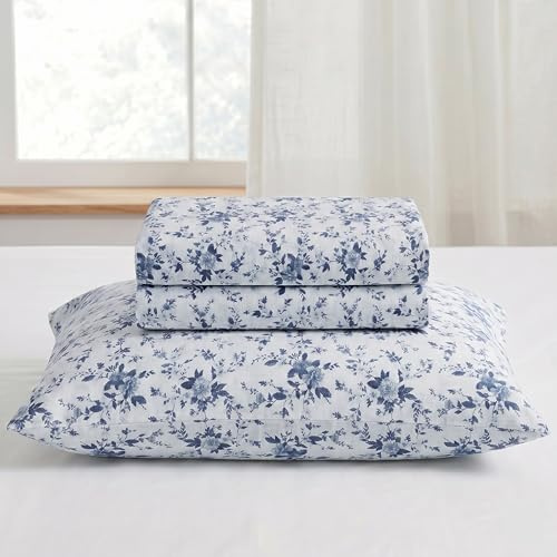 Modern Threads 3-Piece 100% Cotton Flannel Sheet Set – Soft and Durable for Every Season, Brittany Twin