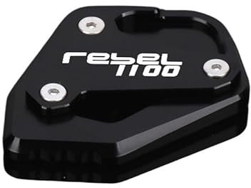 SeitenstäNder Unterlage Motorrad Passend for CMX1100 CM1100 CMX 1100 20-23 Motorrad CNC Aluminium Seitenständer Pad Platte Ständer Vergrößerungsunterstützung Verlängerung SeitenstäNder Motorrad(Black)