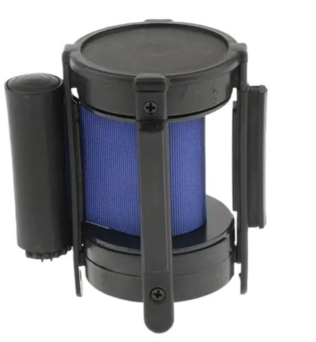 BIANRUN Absperrkette Einziehbarer Warteschlangen-Absperrgurt, Pfosten, Warteschlangen-Absperrung, verlängerter einziehbarer Gurtschacht, robuste Konstruktion, 2 Meter/6,6 Fuß(Blue)