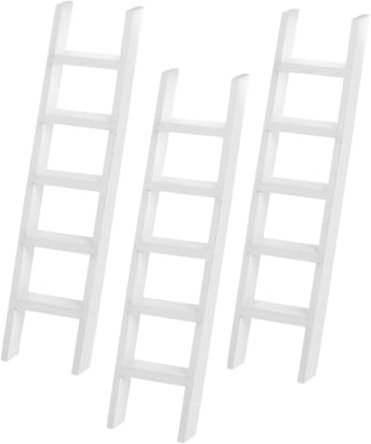 MUSISALY Dollhouse Miniature Ladder Set Craft for Dollhouse Stairs Mini Wooden Staircase 1:12 Scale