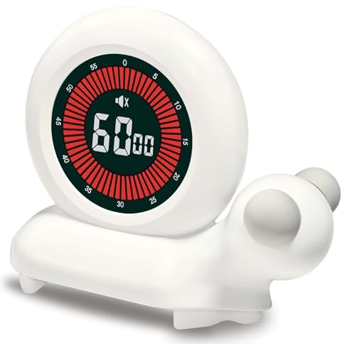 Temporizador Visual Niños, Aluusy Temporizador Digital de Cuenta Regresiva de 60 Minutos Recargables con Función Silenciosa y Memoria, LED Cronometro para Cocina y Escuela