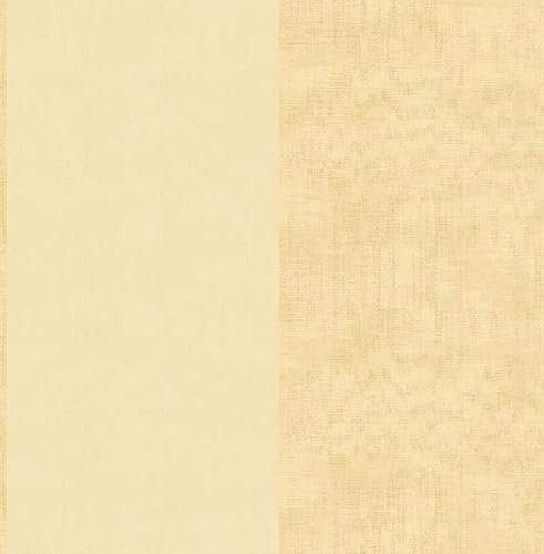 KT·EXCLUSIVE WALL FASHION Papiertapeten | Streifentapeten | 10,05x0,52 m | Linen Stripe (Gold-Dunkelbeige)