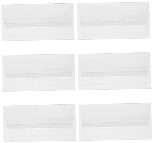 SHINEOFI Doppelseitige Acryl Tisch Namensschilder 6 Stück 150x80mm Klar Robust Wiederverwendbar Sitzplatzkarten Für Meetings Und Feierlichkeiten