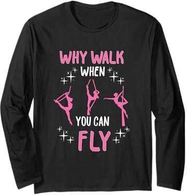 Warum laufen, wenn man fliegen kann? Aerial Silks Dancer Langarmshirt