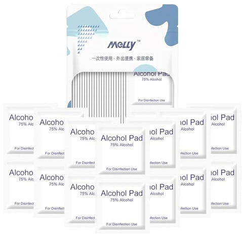100Pcs Alkoholische Wischfektionstücher,3 x 6cm,Reinigung tücher mit Reisegröße,Einzeln Verpackt,Zum Reinigen von Mobiltelefonen,Spielzeug,Tastatur,Tisch und Stühle