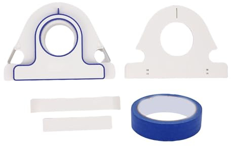 Garosa Masking Paint Ruban Applicateur Portable Masker Masker Ruban Dispentier Set Tool Professional Profession avec 25 Mm de Largeur de Calfeutrage Bleu pour la Peinture au Sol Mural