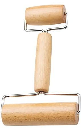 Rouleaux à Pâtisserie en Bois, Rouleau à Pâte Outil, Rouleau Pâtisserie Bois Forme T pour Etaler Les Pizzas, Biscuits, Fondants, Pâtes, Revêtement Antiadhésif