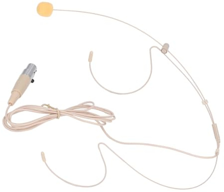 Lightweight Single Ear Headset Microphone 4 Pin XLR Connector Professional Sound Quality Comfortable Earset Mic for Teaching Broadcasting Versatile Applications Clear