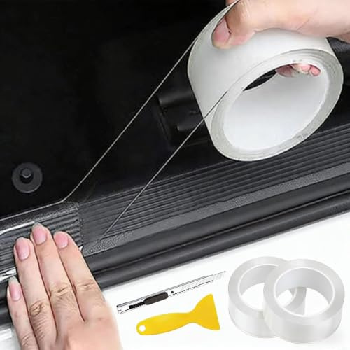 Película de Vinilo Protección de Pintura Automóvil,Película Protectora Autoadhesiva para Coche,Película Protección de Borde,Protectora Transparente Adhesiva für Auto,Fahrrad,Motorrad,Möbel (2, 2pc)