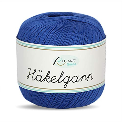Rellana crochet yarn, filet crochet thread, 50 grams 22-royalblau
