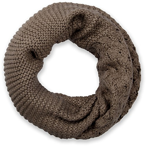 styleBREAKER Unisex Strick Loop Schal Mustermix Winter | Sehr weiches Gewebe für kalte Temperaturen, 2- bis 3-mal flexibel umwickelbar, angenehm kratzfrei, Maße betragen ca. 70x26 cm