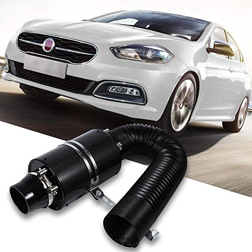 3 Sportluftfilter Set Carbon Dynamic Airbox Universal Für Alle Fahrzeuge 33 x 13cm schwarz