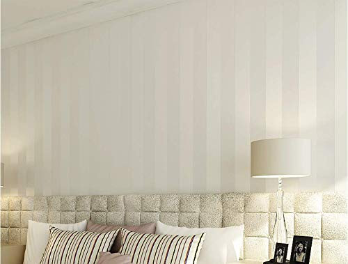 Vliestapete Beflockungsstreifen cremefarben Tapete esszimmer flur schlafzimmer Wohnzimmer TV-Hintergrund Dekoration