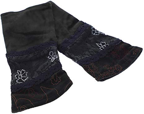 Damen Samt Armstulpen Stulpen Handwärmer Handschuhe mit Spitze