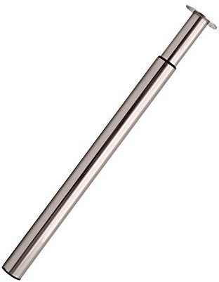 Trintion Table Leg Adjustable Kitchen Worktop/Desk/Breakfast Bar Table Leg 60mm Diameter Adjustable Height 710-1100mm(Brushed Steel)