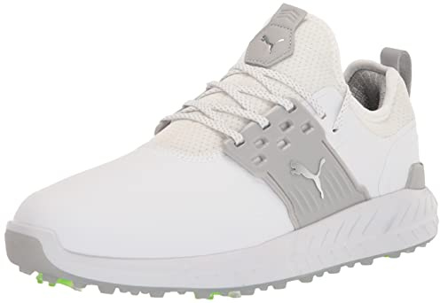 PUMA Ignite Articulate, Zapatos de Golf Hombre, Blanco Plata Alto Rise, 41 EU
