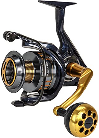 Okuma Salina Litecast Aluminium 7BB Salzwasser-Spinnrolle, SA-5000Ha, Blau