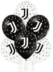 12 Palloncini Bianconeri in Lattice, Addobbi Gonfiabili Ballons per Festa Compleanno Party a Tema Squadra Calcio Tifosi Decorazioni Bianconero - diametro 30 cm