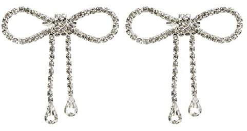 2-teilige Broschen für Damen, Brosche mit Schleife, Exquisites Glänzendes Quasten Design, Kristall Brosche für Damen, Kunsthandwerk, Brosche, Anstecknadel