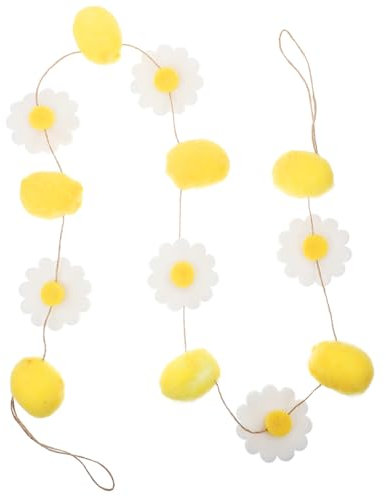EXCEART Osterdekoration Buntes Bommelball-Banner Osterbanner mit Bommel aus Filz Blumengirlande Wohnkultur Banner mit Ostermuster Ostern hängende Girlande Haushalt Ammer