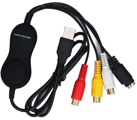 Scheda di Acquisizione Video, Scheda di AcquisizioneUSB 2.0 daa USB C, Dispositivo di Acquisizione Video 1080p 60fps per Giochi in Streaming Live, Conversione da VHS a DVD.