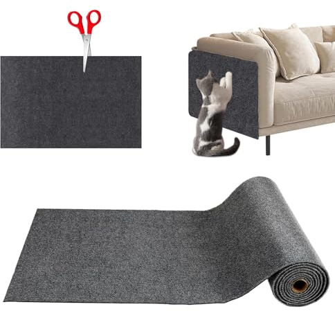 Kratzmatte Katze,Selbstklebend Kratzmatte Katze,Kratzschutz Sofa Katze,Kratzmatte Katze Wand,Kratzwand für Katzen,Katzenkratzmatte für Schützt Möbel Couch Sofa Wand Tür(200x40cm)