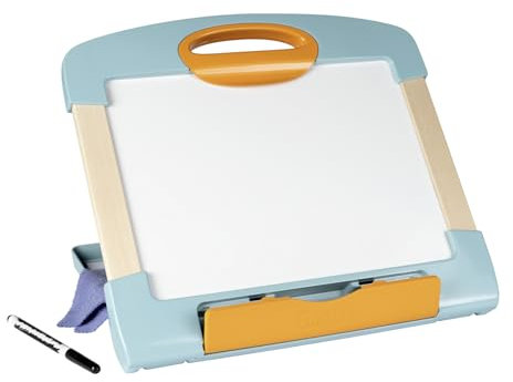 Smoby - Pizarra de viaje de madera - Pizarra borrable e imantada para niños - Juego educativo - Modular y transportable - Rotulador y tela - (7600410712)