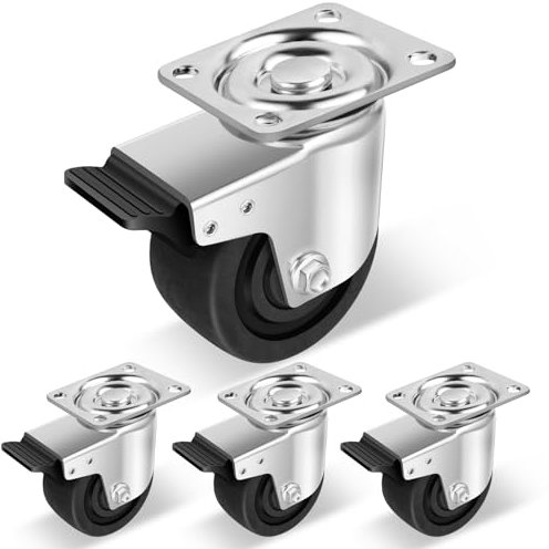 Humagineer Rotelle per Mobili Pesanti 100mm, Pneumatici Extra Larghi Ruote Girevoli per Carichi Pesanti, Capacità di Carico 3000KG, Ruote in Nylon Durevoli per Elettrodomestic, Carrello,Set di 4 Pezzi