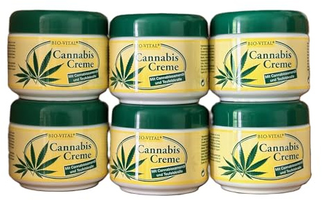 Bio-Vital Cannabis Creme Teufelskralle Körper Hanf Creme 6x125ml