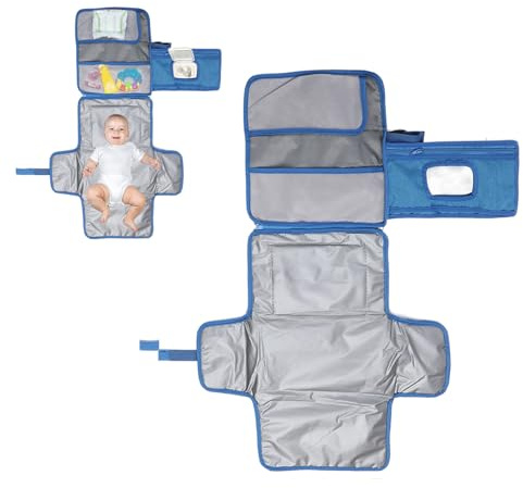 Mehrlagiges Design, Oxford-Stoffwindel-Wickelunterlage, Multifunktionale Baby-Wickelunterlage, Tragbare Reise-Babywindel-Wickelunterlage mit Feuchttüchertasche für den Außenbereich