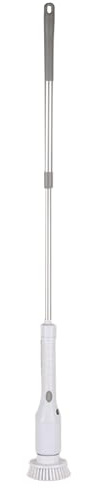 Kixolazr Electric Brush for Cleaning - Bathroom Cordless Electric Rotating Brush - Long Handle Scrubbing Tools with Replaceable Heads for Bathroom Grout Drill Floor Tile