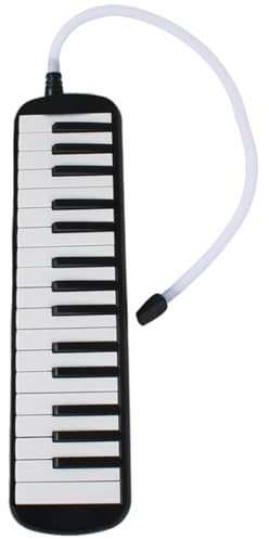 Milisten 32 Tasten Melodica Für Kinder Und Anfänger Schwarzes Luftpiano Instrument Mit Langem Und Kurzem Rohr Sicherer Kunststoff Spielbares Musikinstrument Für Schule Und Bühne
