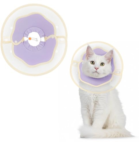 Supet två-i-ett syfte halsband för katt (lila, L)
